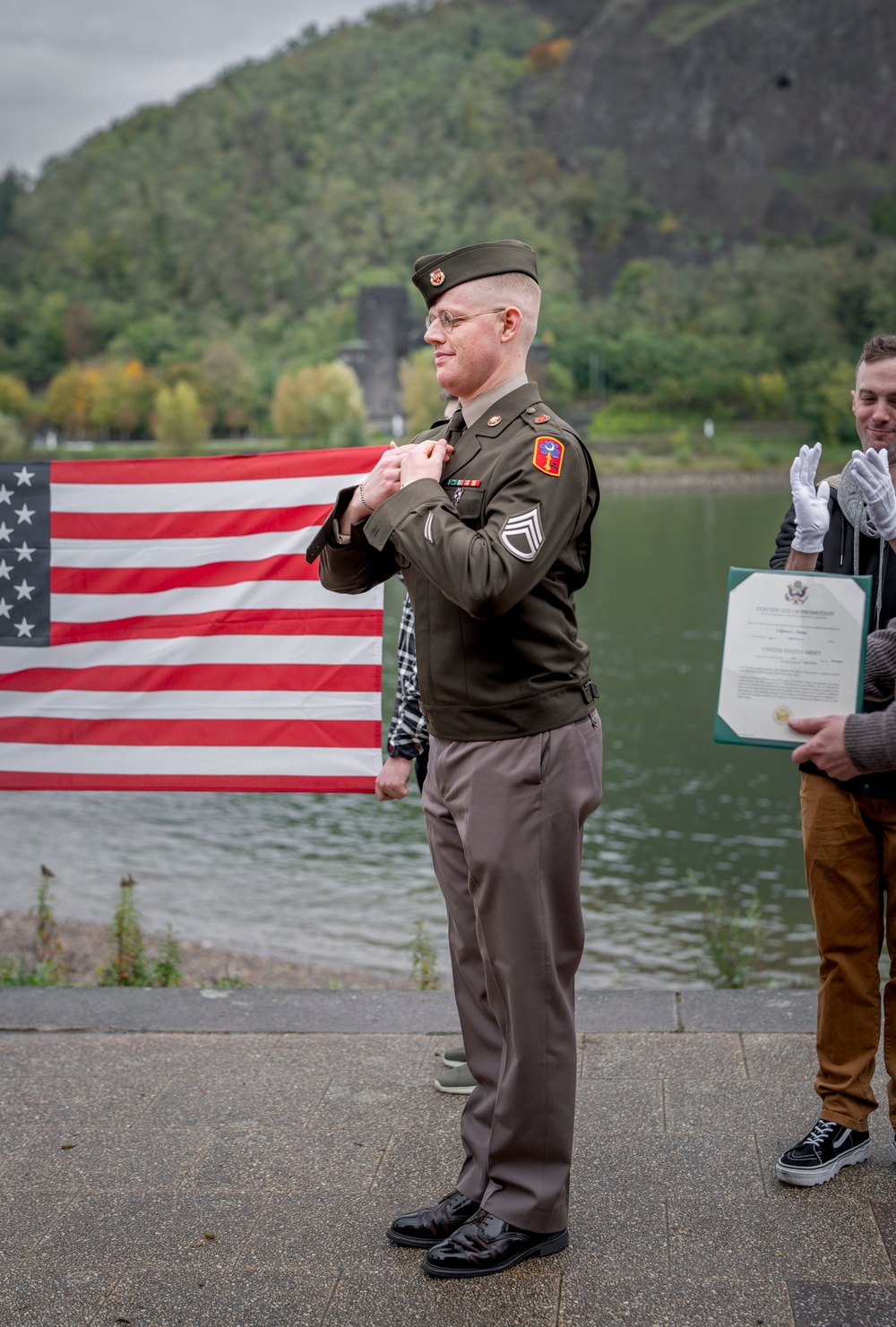 10th AAMDC Staff Sgt. Clifford Millar Reenlistment and Promotion Ceremony