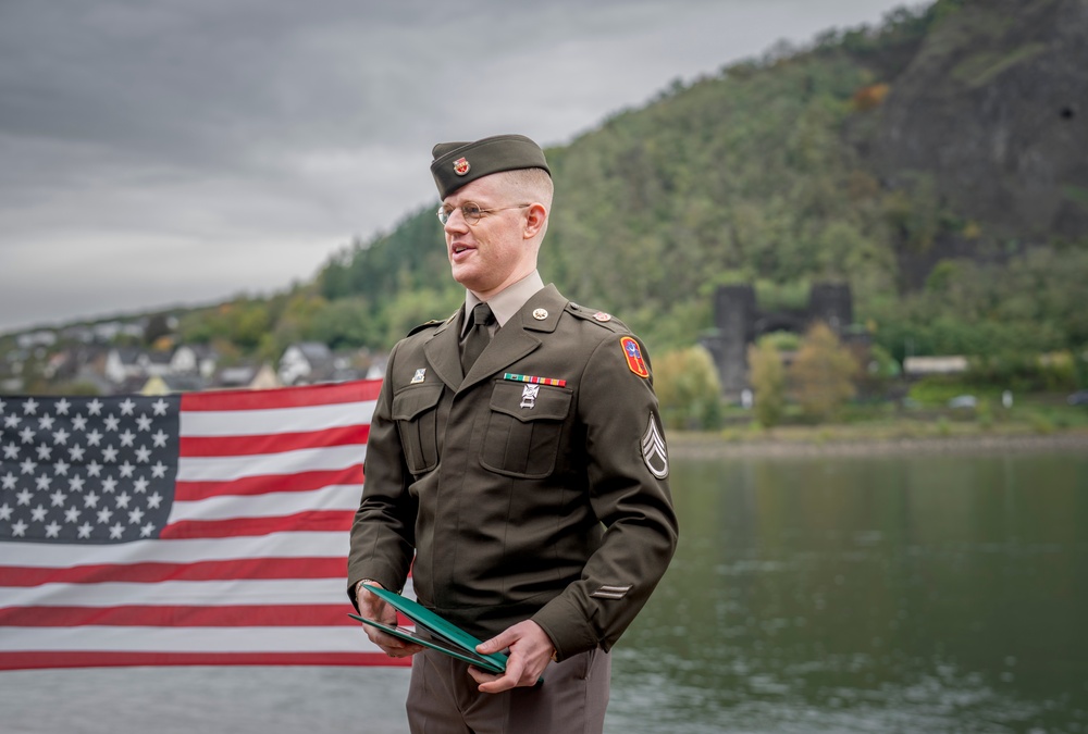 10th AAMDC Staff Sgt. Clifford Millar Reenlistment and Promotion Ceremony