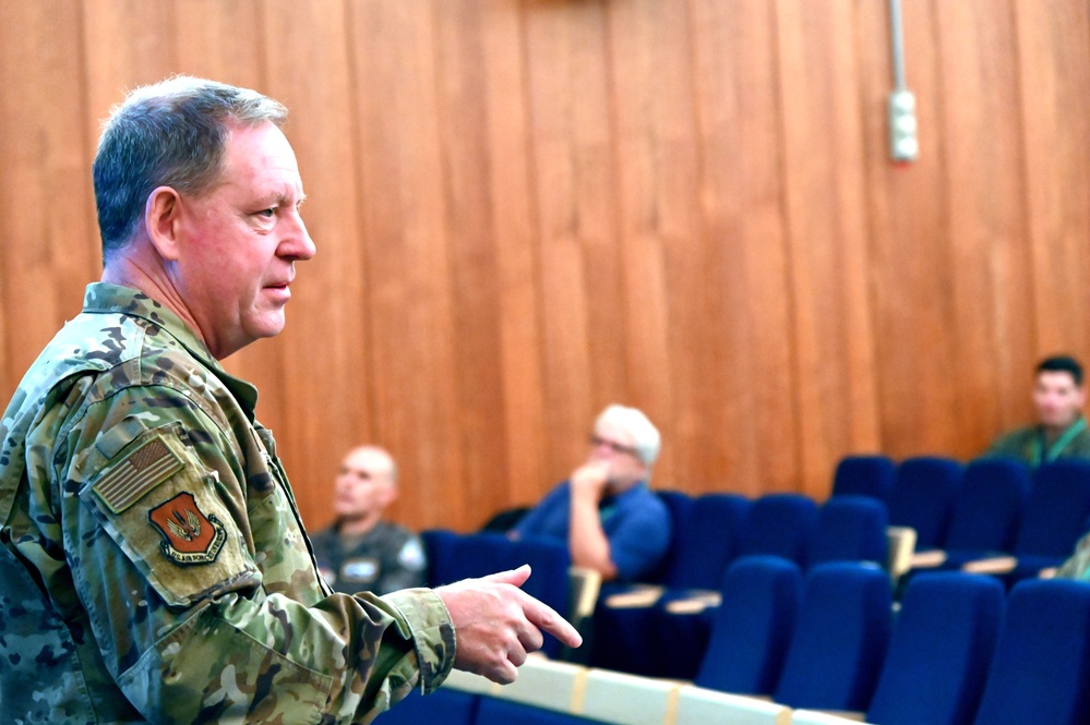 USAFE-AFAFRICA Commander Briefs Airmen at U-A WEPTAC