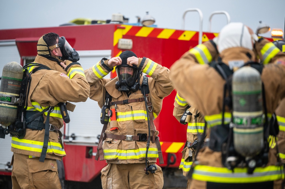 Joint Base San Antonio fire departments live fire exercise