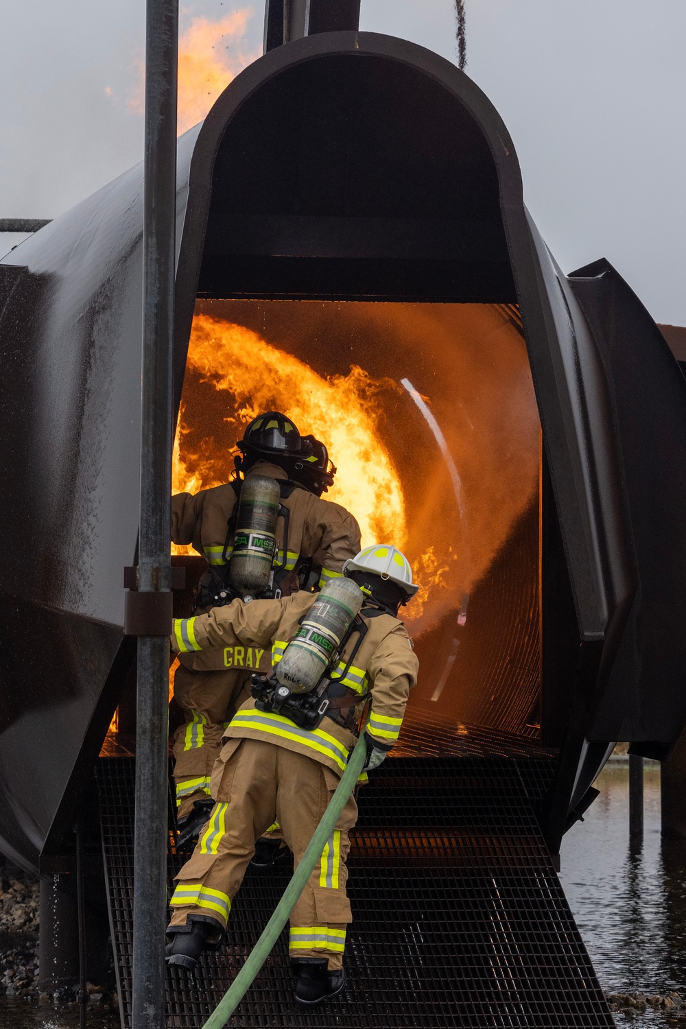 Joint Base San Antonio fire departments live fire exercise