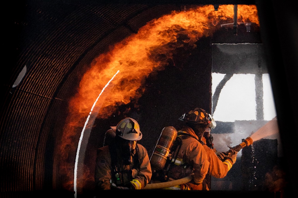 Joint Base San Antonio fire departments live fire exercise