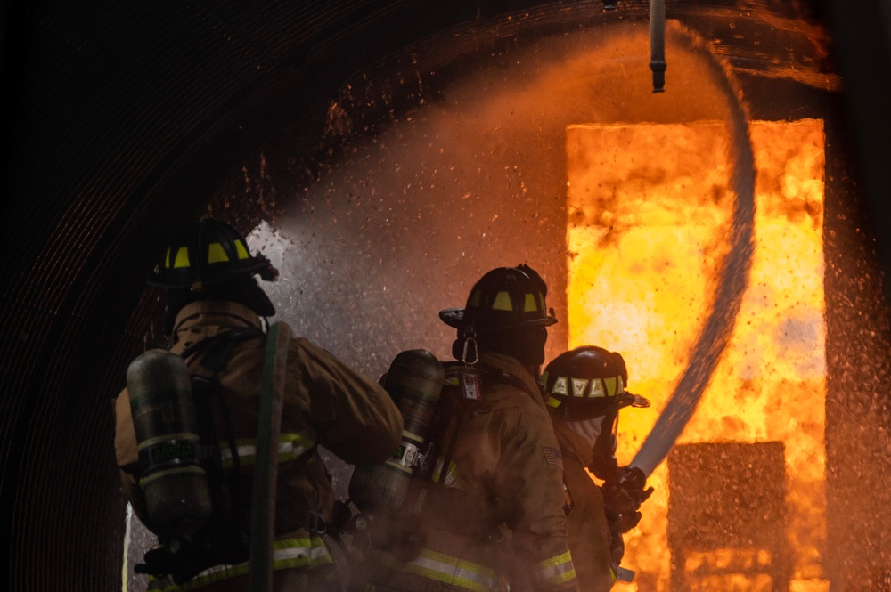 Joint Base San Antonio fire departments live fire exercise