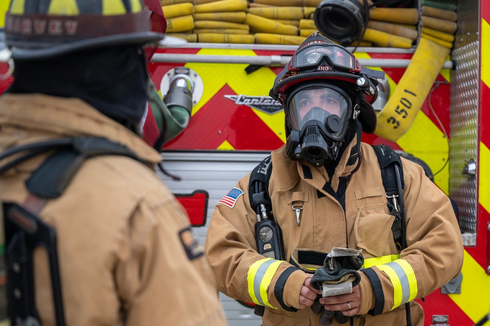 Joint Base San Antonio fire departments live fire exercise