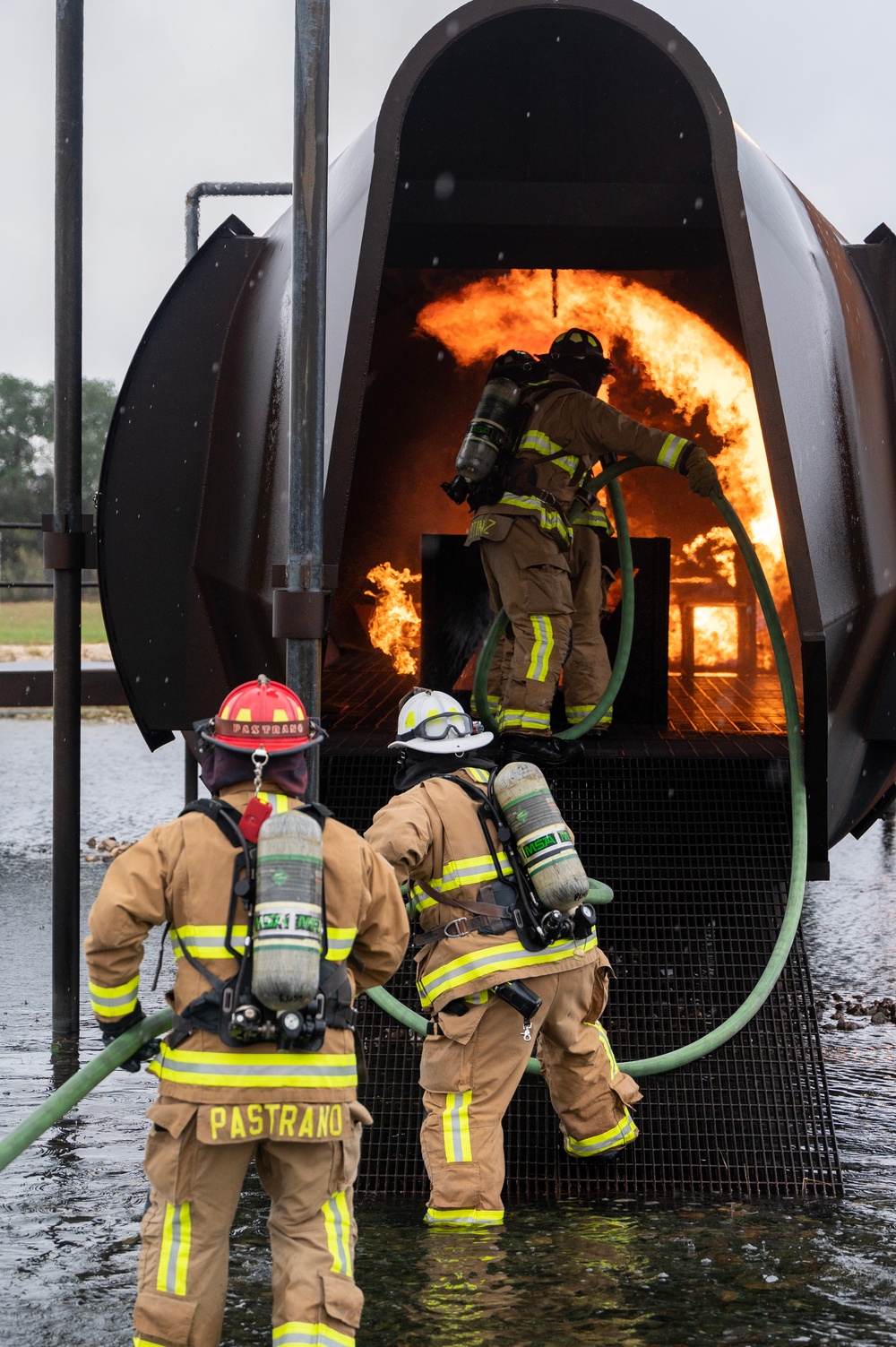 Joint Base San Antonio fire departments live fire exercise