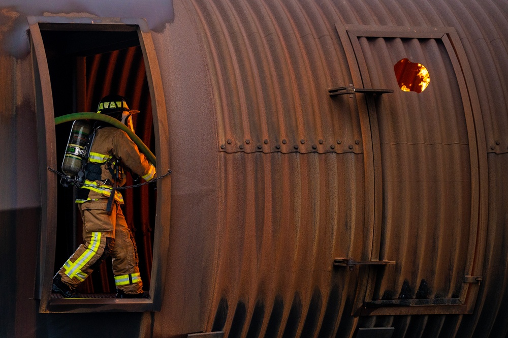 Joint Base San Antonio fire departments live fire exercise