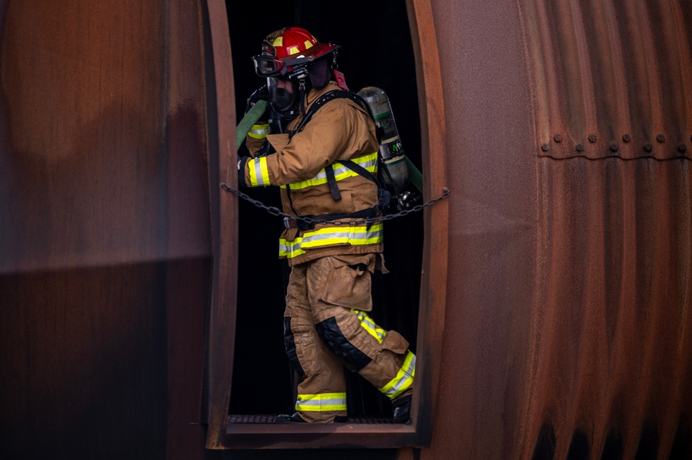 Joint Base San Antonio fire departments live fire exercise