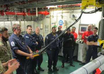 UK ITF members train PWLS ship’s company in air-to-air missile ground handling operations