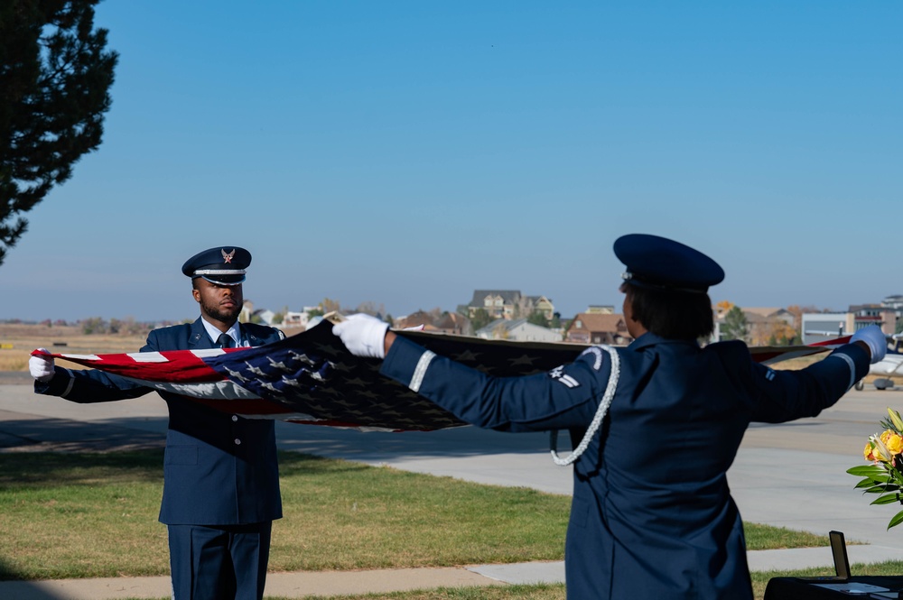 Base Honor Guard honors Vet, refolds WWII-era flag