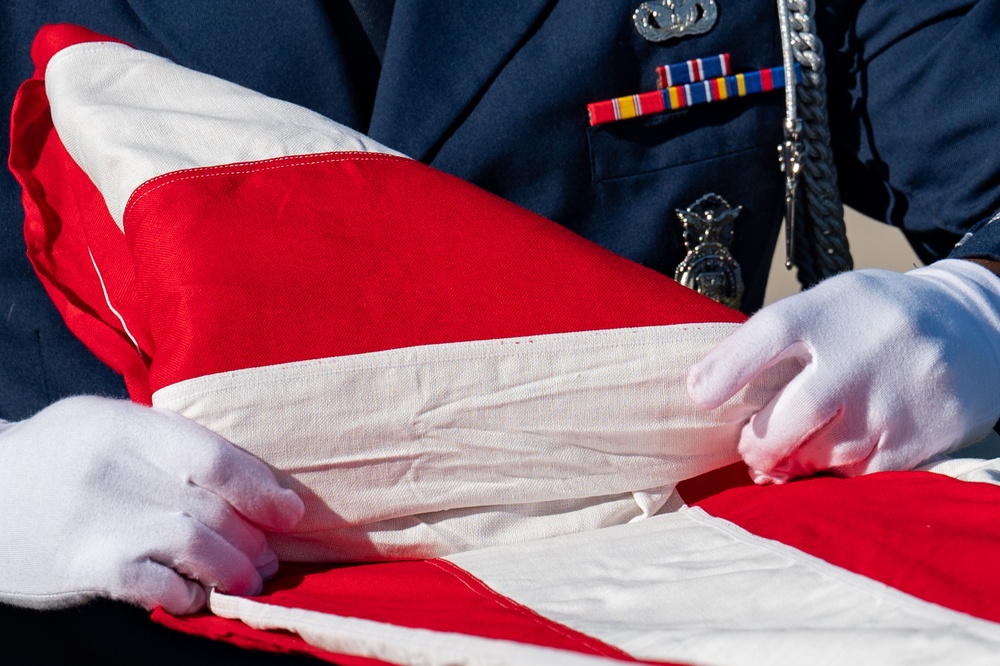 Base Honor Guard honors Vet, refolds WWII-era flag