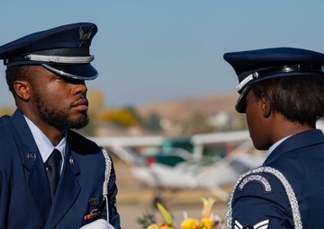 Base Honor Guard honors Vet, refolds WWII-era flag