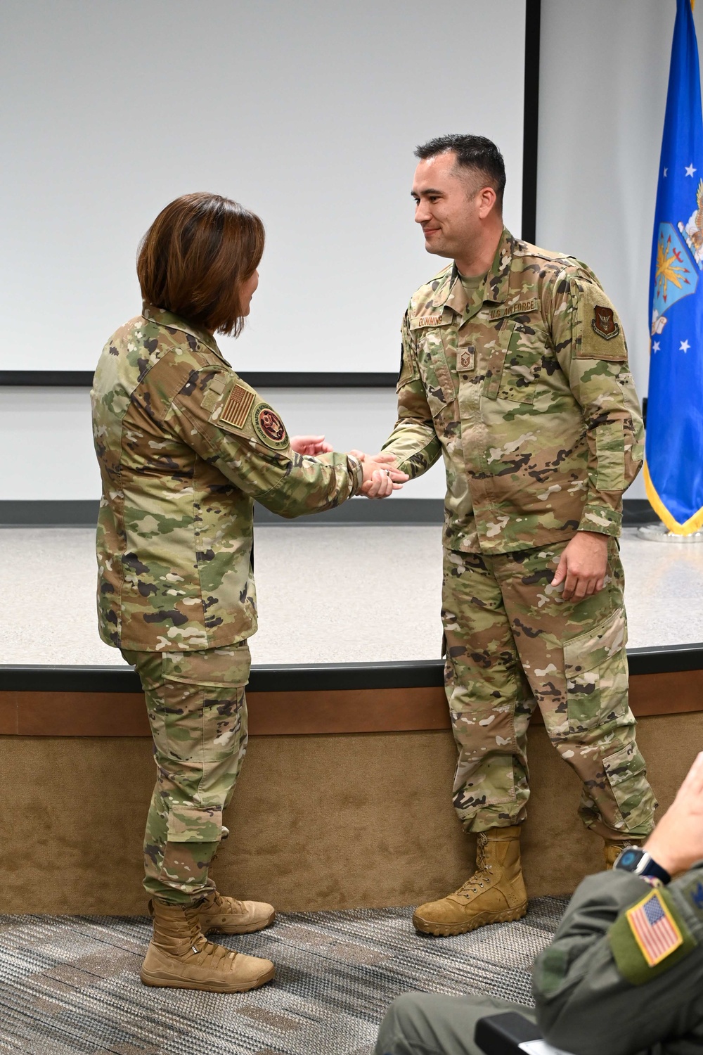 CMSAF Bass visits Tinker AFB Reservists