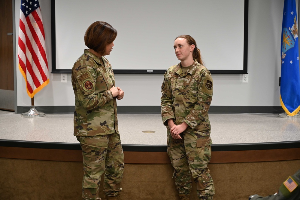 CMSAF Bass visits Tinker AFB Reservists