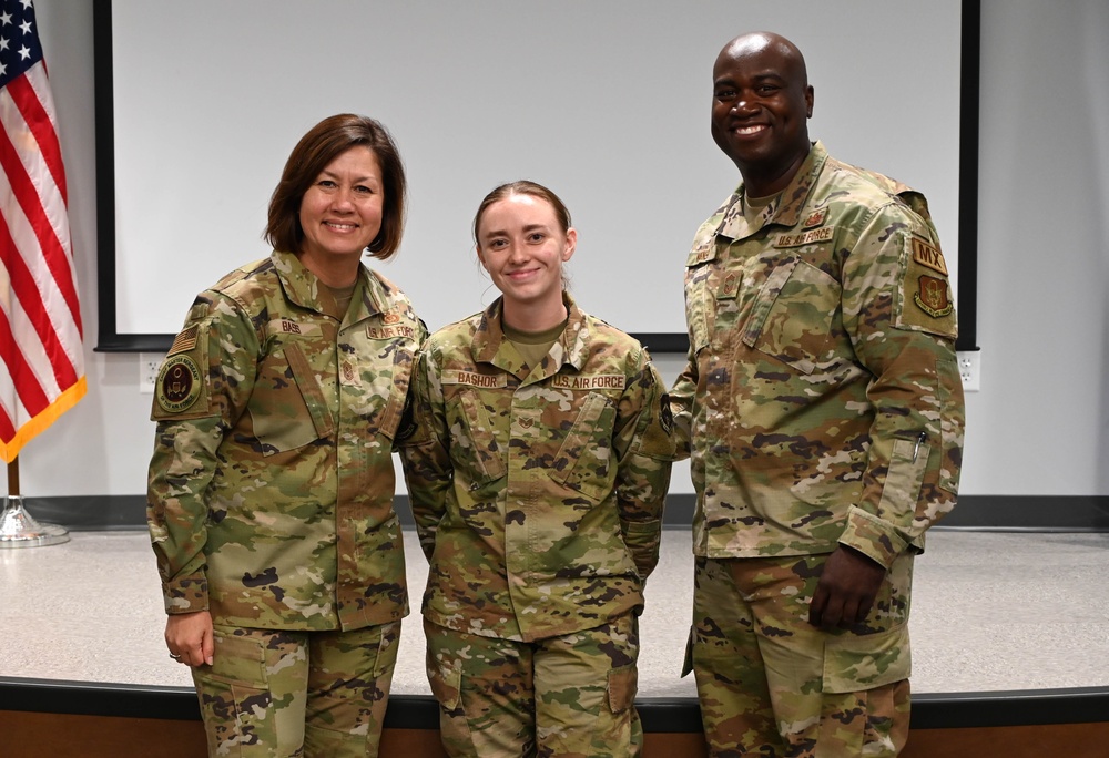 CMSAF Bass visits Tinker AFB Reservists