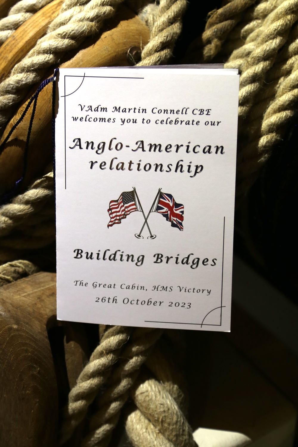 Anglo-American dinner aboard HMS Victory