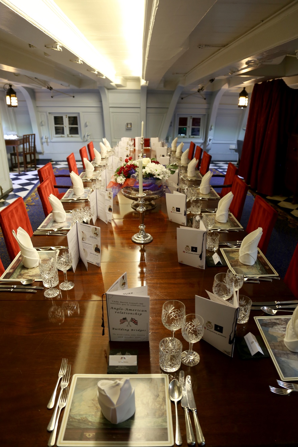 Anglo-American dinner aboard HMS Victory