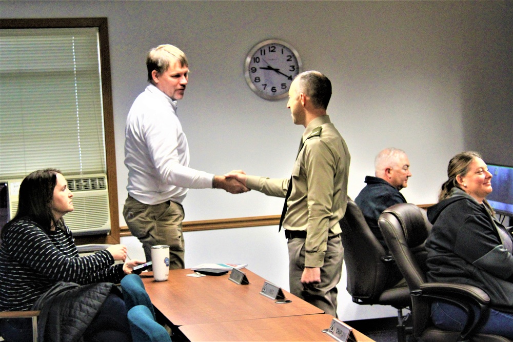 Fort McCoy Garrison command team thanks resource management team for end-of-year close-out