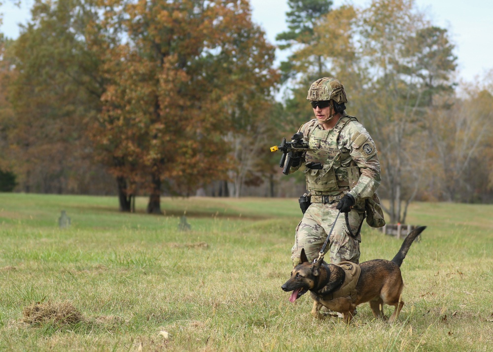 510th MP Det conducts live fire training with MWD's