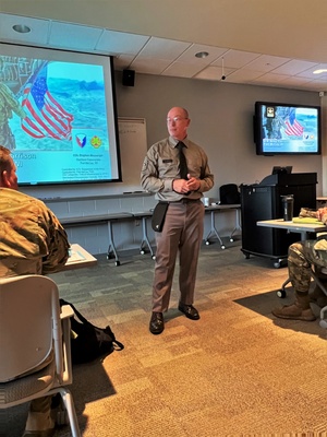 Fort McCoy Garrison command sergeant major provides updates during January 2025 town hall meeting with workforce