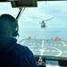 U.S. Coast Guard Cutter Waesche crews conduct flight operations in the Eastern Pacific