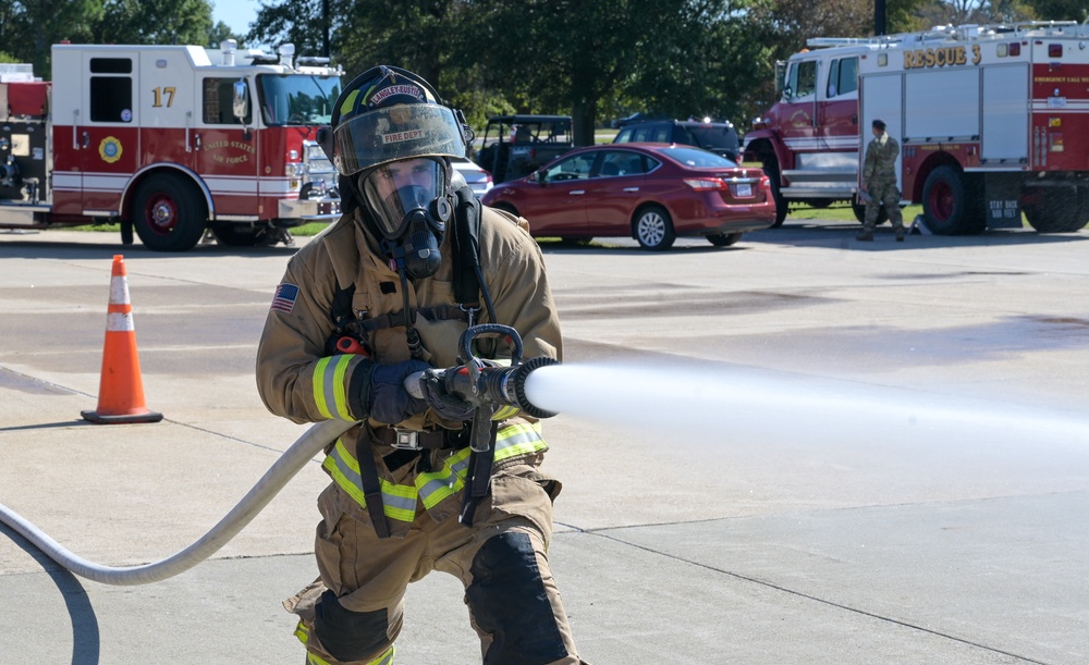 Airmen Participate in Firefighter Combat Relay Challenge