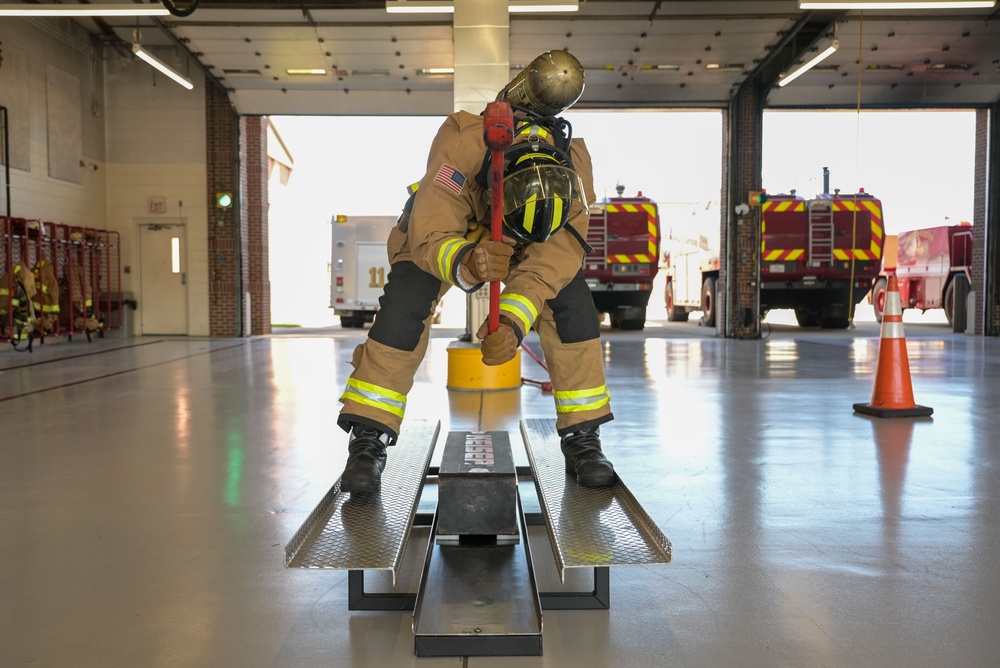 Airmen Participate in Firefighter combat Relay Challenge