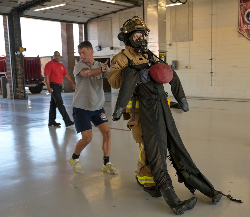 Airmen Participate in Firefighter Combat Relay Challenge