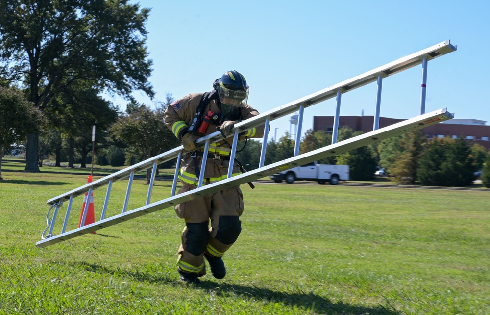 Airmen Participate in Firefighter Combat Relay Challenge