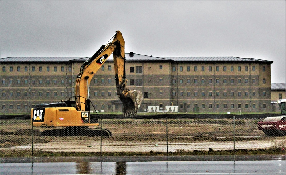 Infrastructure, excavation work underway for construction of third $28.08 million, four-story, 60,000-square-foot barracks at Fort McCoy