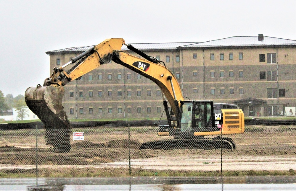 Infrastructure, excavation work underway for construction of third $28.08 million, four-story, 60,000-square-foot barracks at Fort McCoy