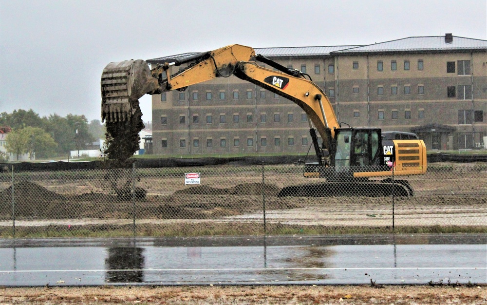 Infrastructure, excavation work underway for construction of third $28.08 million, four-story, 60,000-square-foot barracks at Fort McCoy