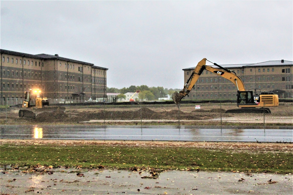 Infrastructure, excavation work underway for construction of third $28.08 million, four-story, 60,000-square-foot barracks at Fort McCoy