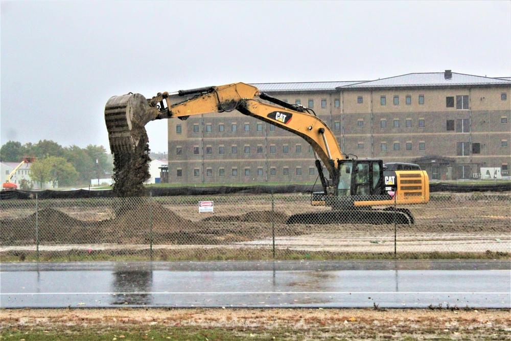 Infrastructure, excavation work underway for construction of third $28.08 million, four-story, 60,000-square-foot barracks at Fort McCoy