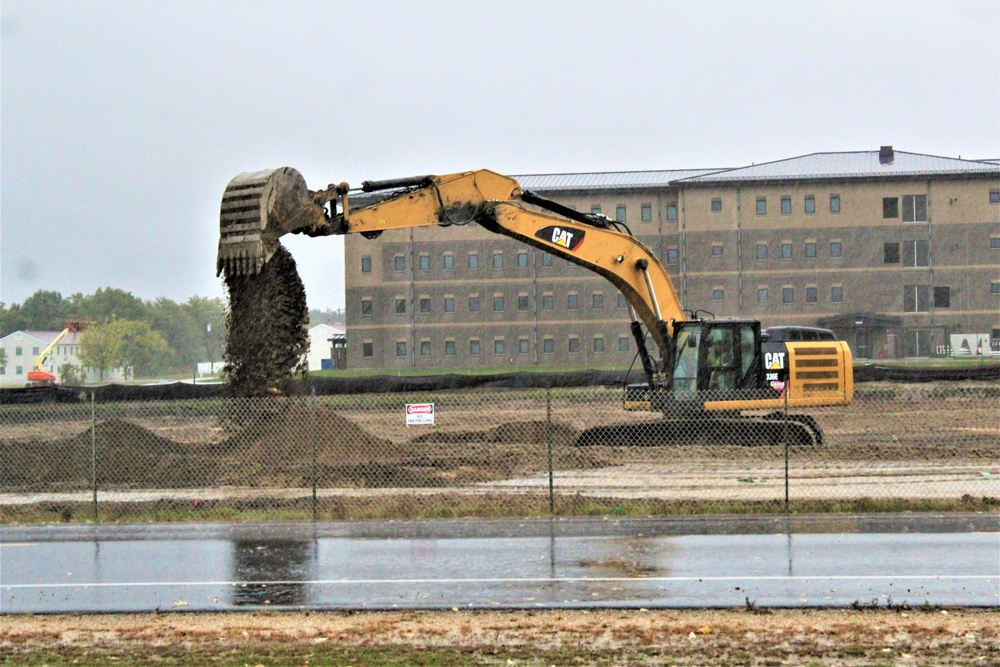 Infrastructure, excavation work underway for construction of third $28.08 million, four-story, 60,000-square-foot barracks at Fort McCoy