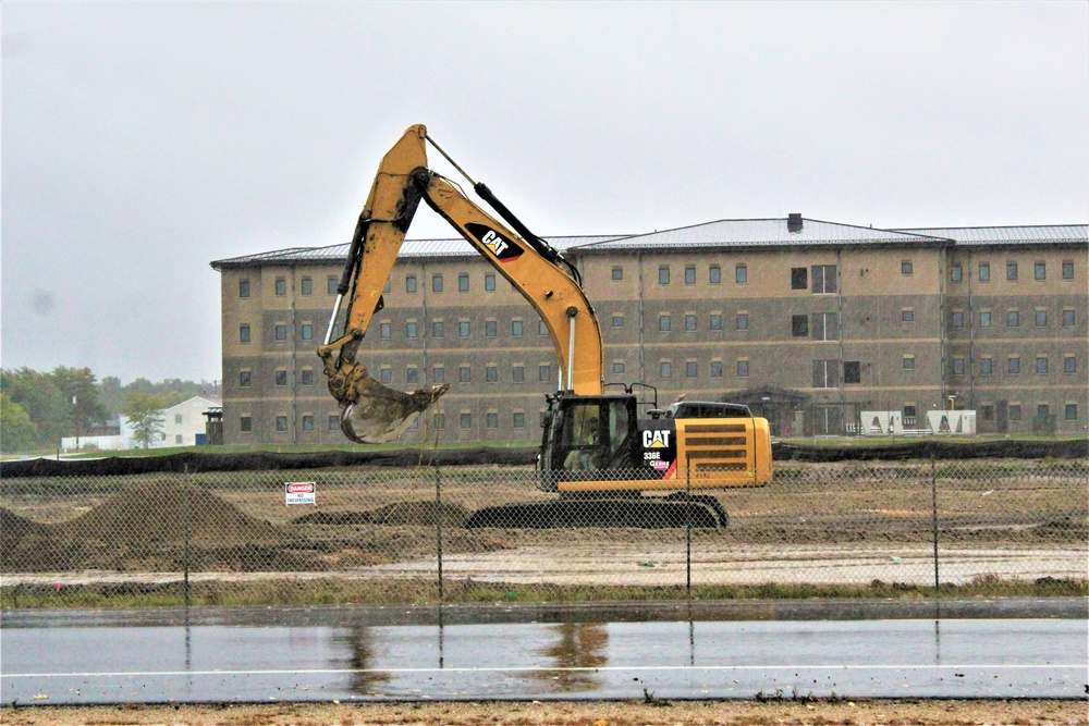 Infrastructure, excavation work underway for construction of third $28.08 million, four-story, 60,000-square-foot barracks at Fort McCoy