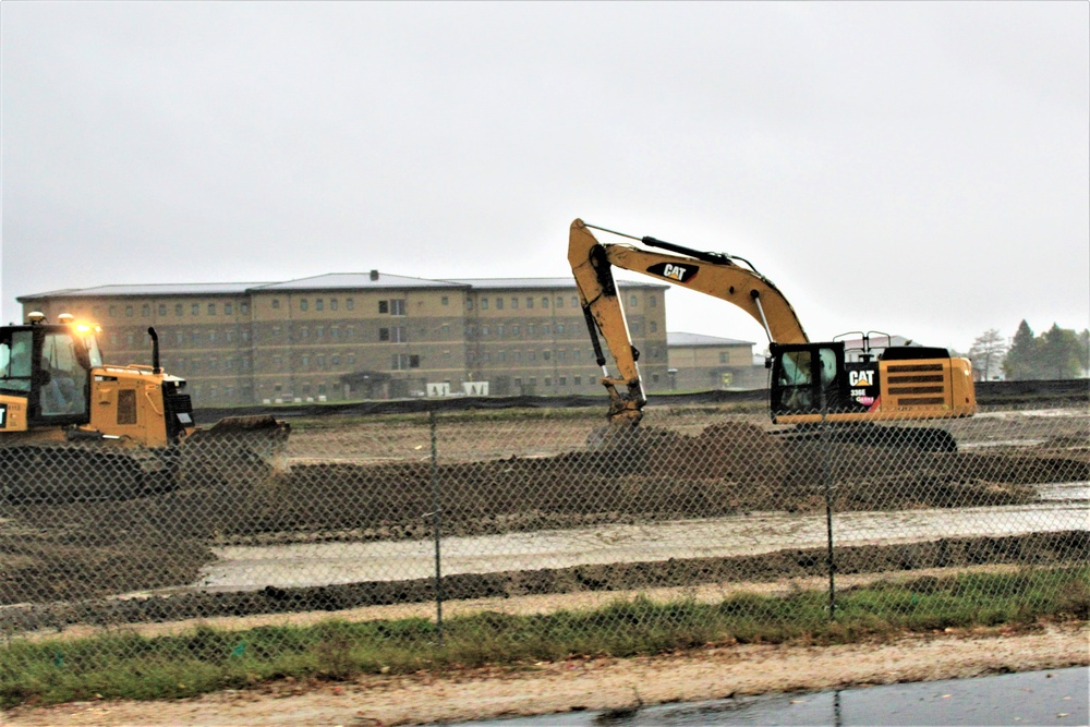 Infrastructure, excavation work underway for construction of third $28.08 million, four-story, 60,000-square-foot barracks at Fort McCoy