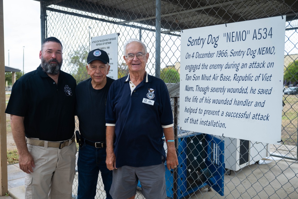 Former Air Police Sentry Dog handler visits Security Forces Museum