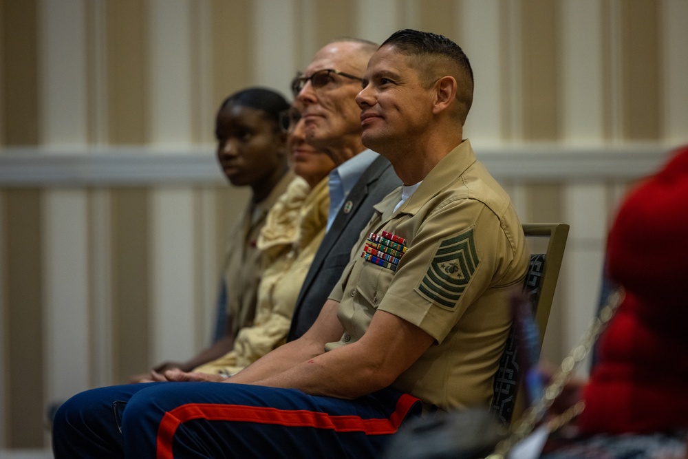 Sergeant Major of the Marine Corps, Sgt. Maj. Carlos Ruiz, attends the 48th Marine Corps Marathon Press Conference