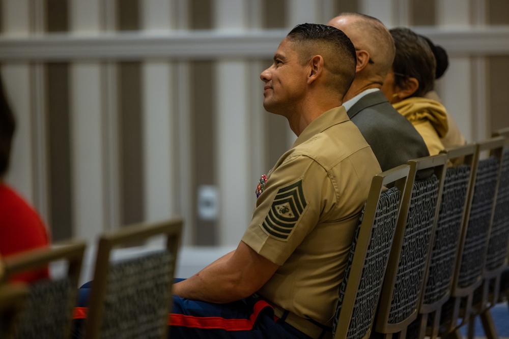 Sergeant Major of the Marine Corps, Sgt. Maj. Carlos Ruiz, attends the 48th Marine Corps Marathon Press Conference