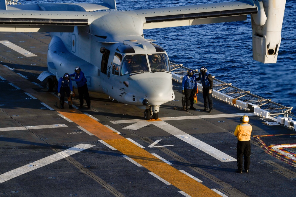 Boxer Flight Operations with MV-22B Osprey