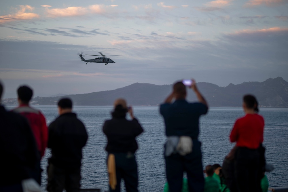 IKECSG Transits the Strait of Gibraltar in 6th Fleet Area of Operations