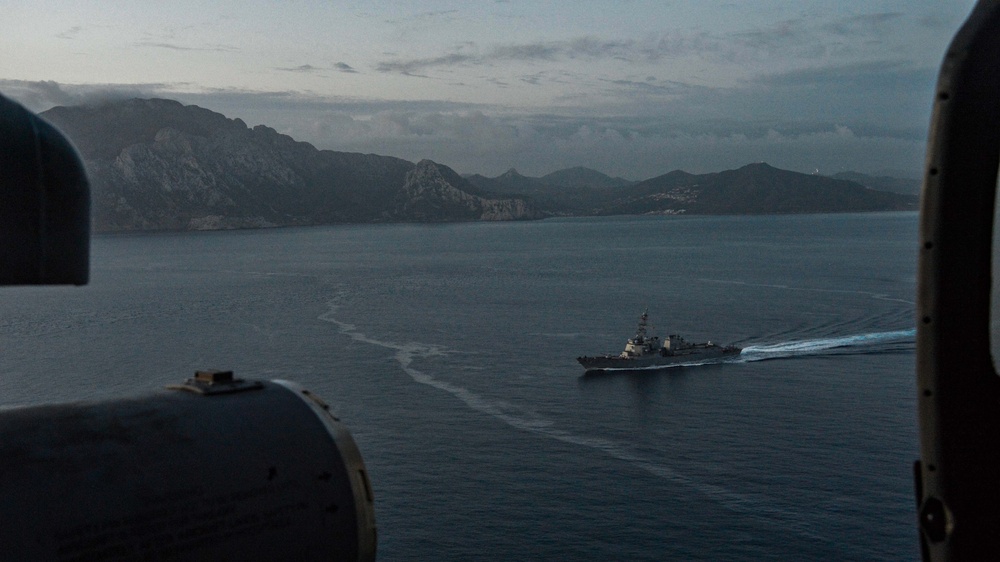 IKECSG Transits the Strait of Gibraltar in 6th Fleet Area of Operations