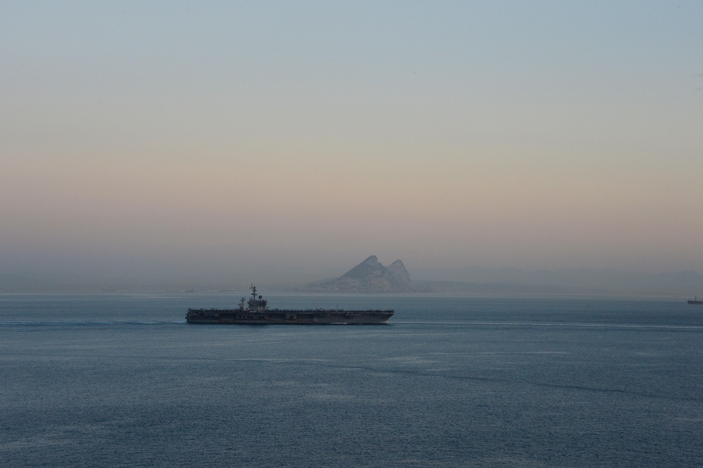 IKECSG Transits the Strait of Gibraltar in 6th Fleet Area of Operations