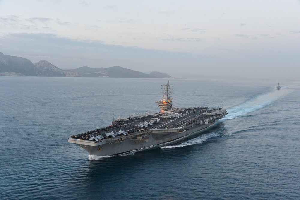 IKECSG Transits the Strait of Gibraltar in 6th Fleet Area of Operations