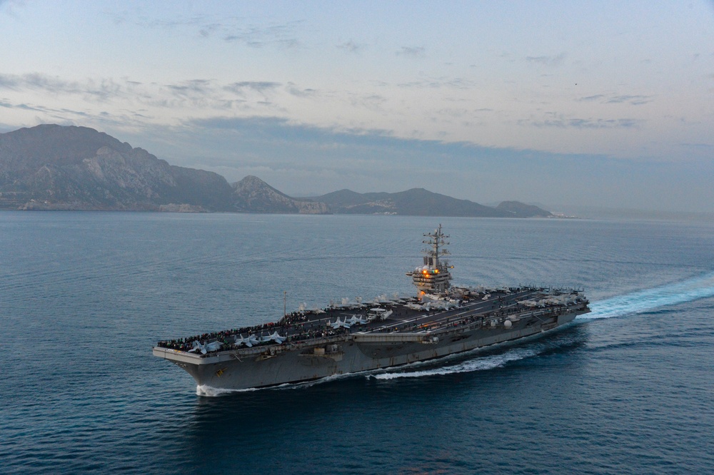 IKECSG Transits the Strait of Gibraltar in 6th Fleet Area of Operations