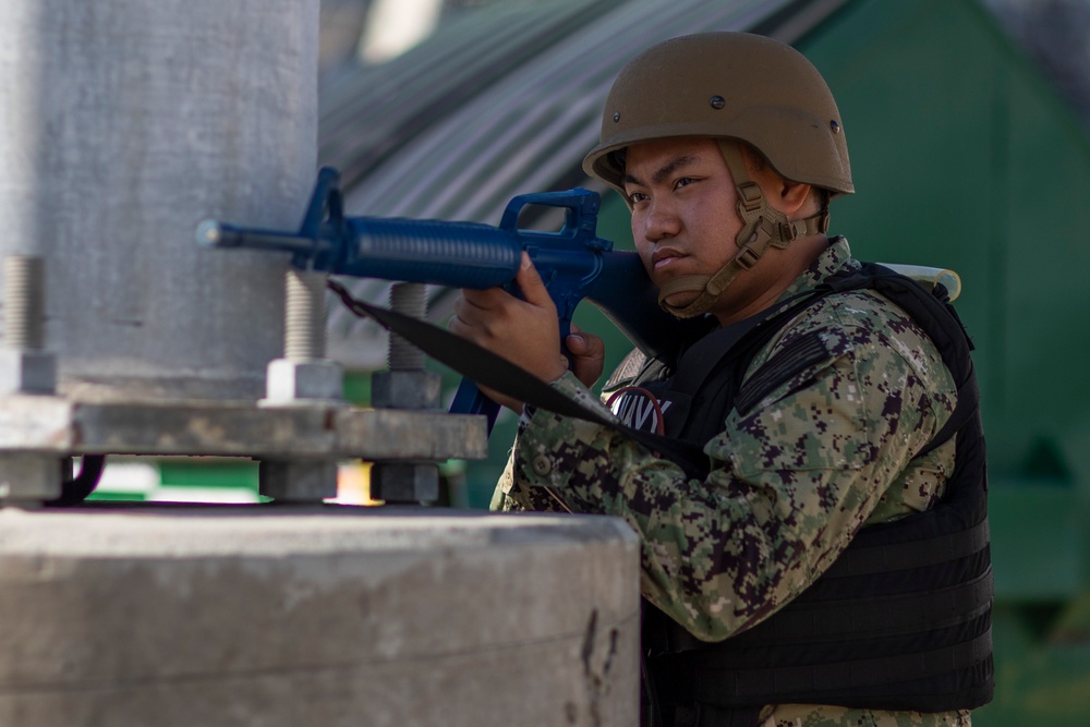 USS Tripoli Displays ATFP Proficiency During ATG Assessment