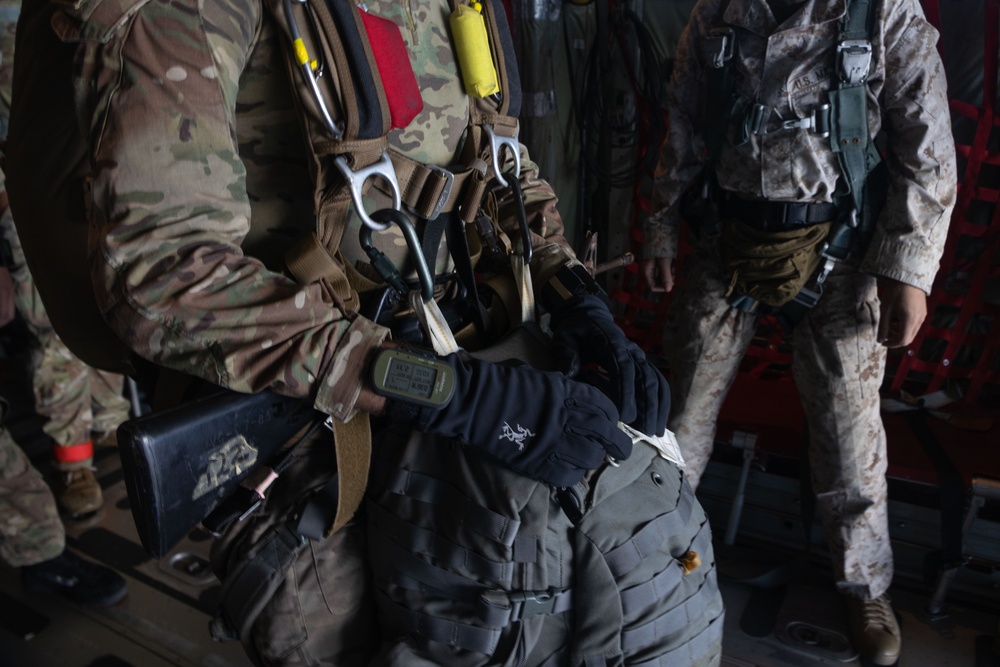 Free Fallin’: U.S. Marines, Special Operations Soldiers, Airmen conduct parachute operations