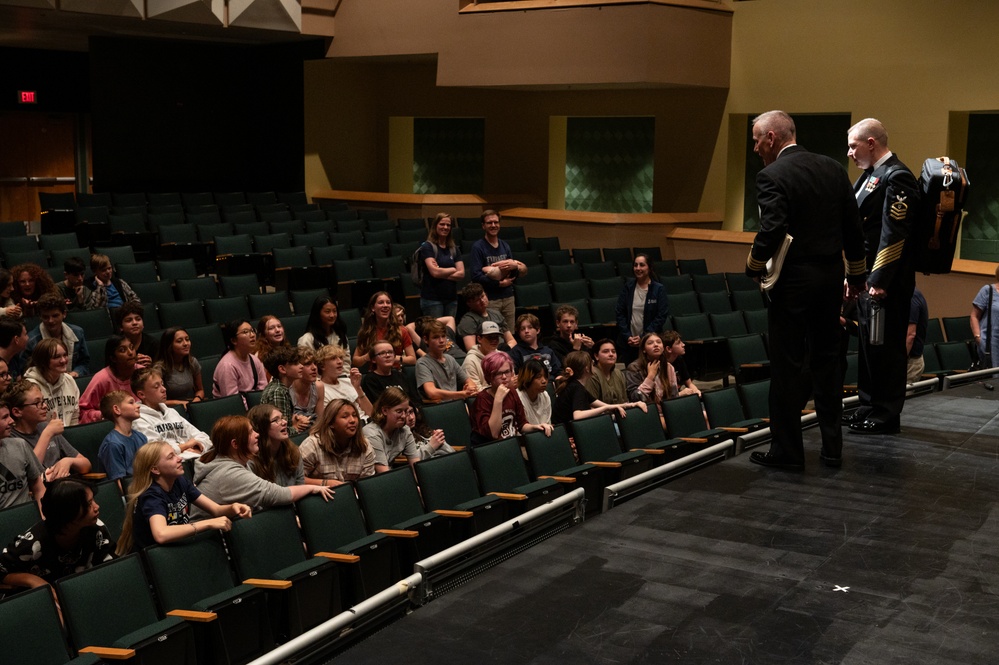 U.S. Navy Band performs spooktacular program at Kenmore Middle School