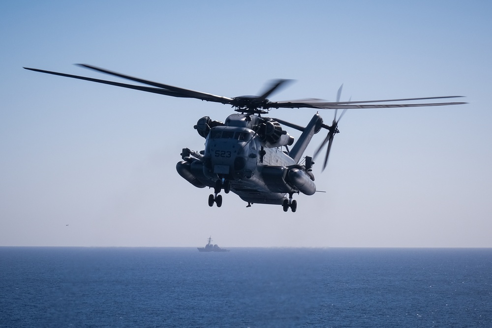 Boxer Sailors and VMM 165 Marines Engage in Flight Ops