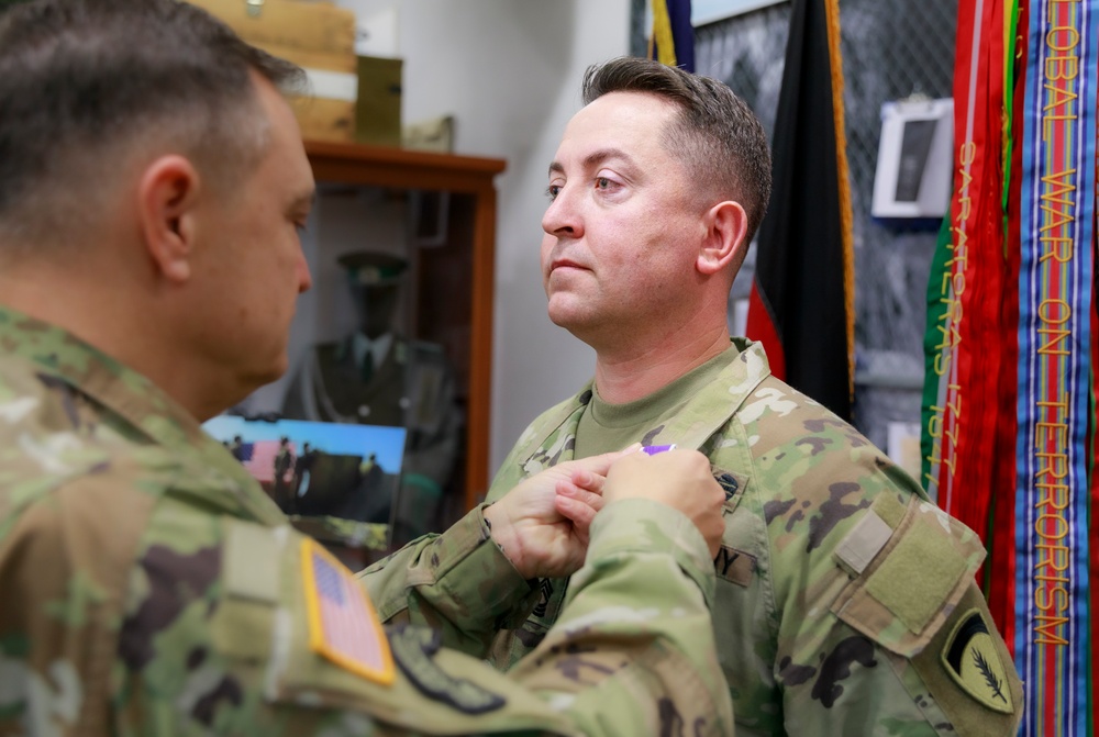 Perseverance rewarded: Soldier receives Purple Heart 12 years later